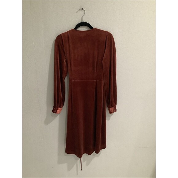 Lost + Wander Women's Long Sleeve Ms. Charmer Wrap Dress Auburn SZ M NWOT - Picture 10 of 10